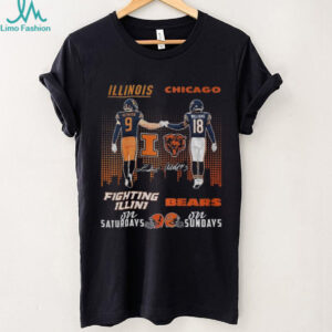 Luke Altmyer Illinois Fighting Illini vs Caleb Williams Chicago Bears on Saturday on Sundays signatures shirt