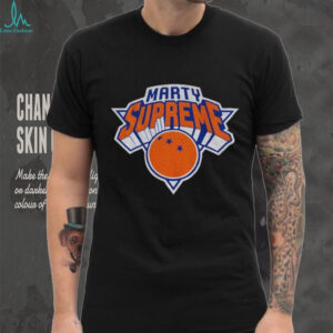 Marty Supreme Knicks New York Knicks NBA Basketball parody logo shirt