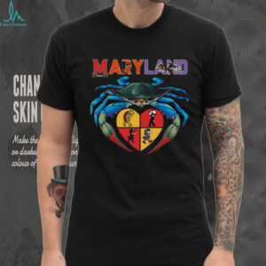 Maryland Crab Heart T Shirt Recovered