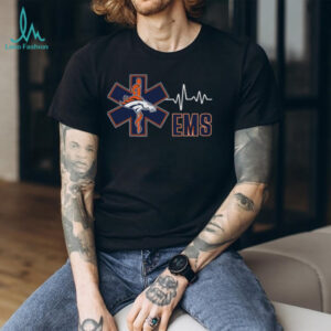 Men's Black Denver Broncos EMS Logo T Shirt