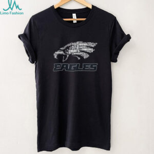 Men's Black Philadelphia Eagles Name & Number Team Wordmark T Shirt