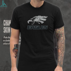 Men's Black Philadelphia Eagles Name & Number Team Wordmark T Shirt