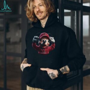 Men's Junk Food Black Arizona Cardinals Disney Mickey QB T Shirt