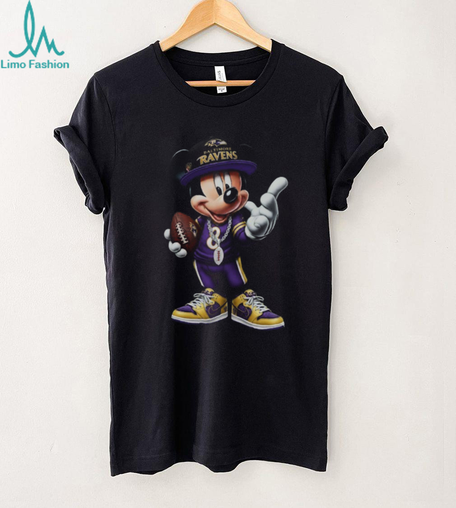 Men’s Junk Food Black Baltimore Ravens Disney Mickey Huddle T Shirt Men’s Junk Food Black Baltimore Ravens Disney Mickey Huddle T Shirt