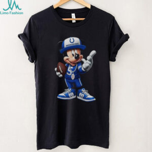 Men's Junk Food Royal Indianapolis Colts Disney Mickey Huddle T Shirt