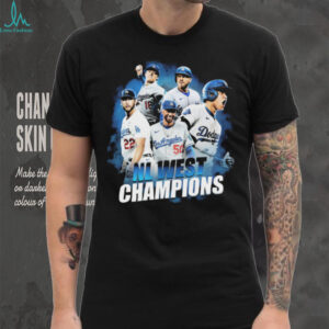 Men's Los Angeles Dodgers Fanatics 2022 NL West Division Champions Locker Room T Shirt