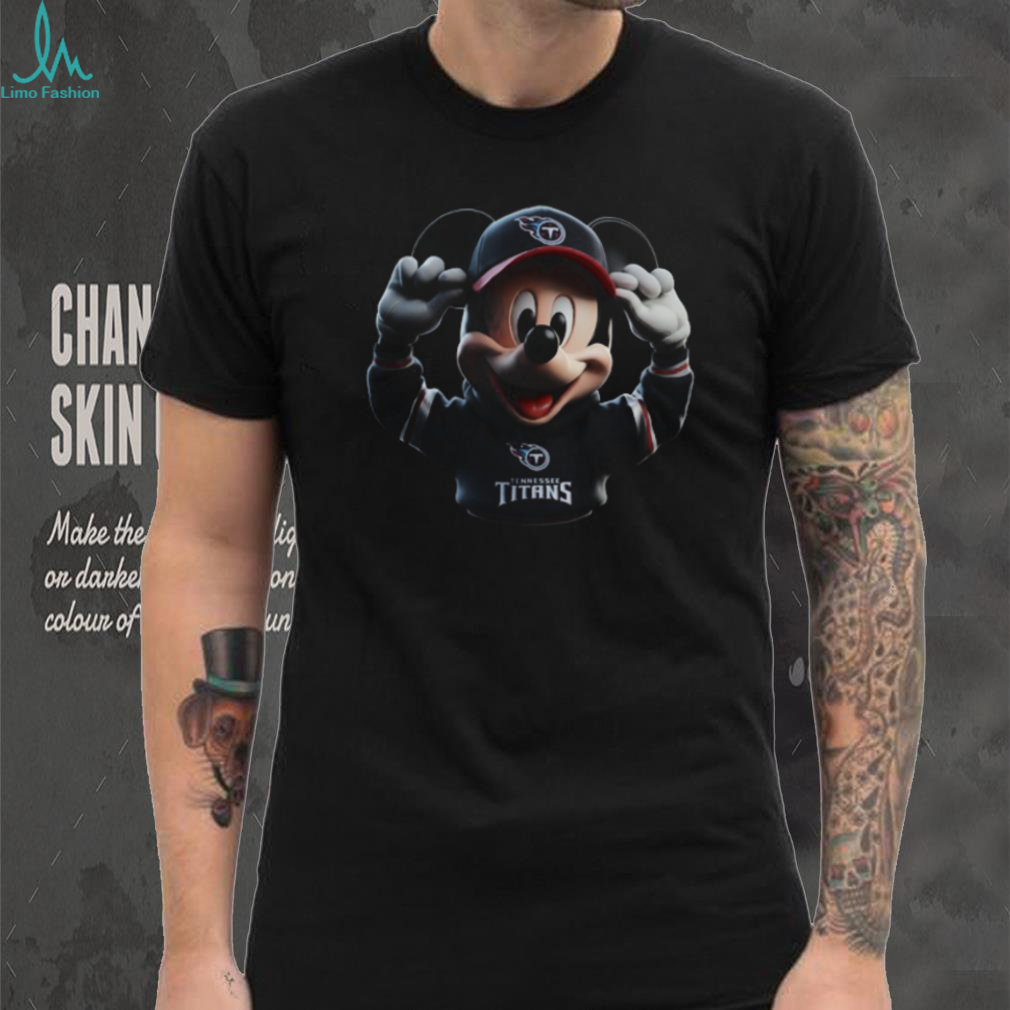 Men’s Navy Tennessee Titans Disney Mickey QB T Shirt Men’s Navy Tennessee Titans Disney Mickey QB T Shirt