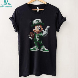 Men's New York Jets Disney Mickey Kick Back Tee T Shirt
