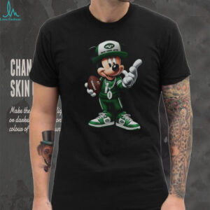Men's New York Jets Disney Mickey Kick Back Tee T Shirt