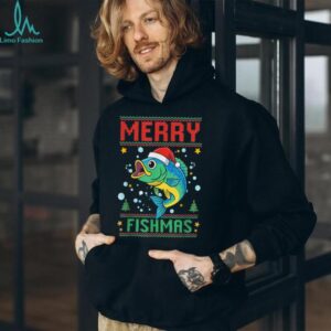 Merry Fishmas Bass Fish Fishing Christmas T Shirt