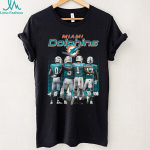 Miami Dolphins NFL T Shirt Berrios, Tagovailoa, Waddle Fan Gear Apparel