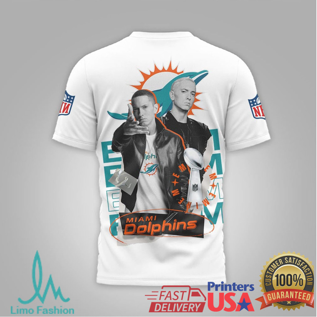 Miami Dolphins Official NFL Eminem 3D Shirt Miami Dolphins Official NFL Eminem 3D Shirt