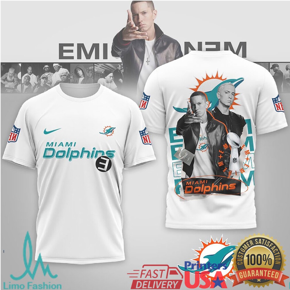 Miami Dolphins Official NFL Eminem 3D Shirt Miami Dolphins Official NFL Eminem 3D Shirt