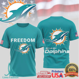 Miami Dolphins Official NFL Freedom 3D Shirt