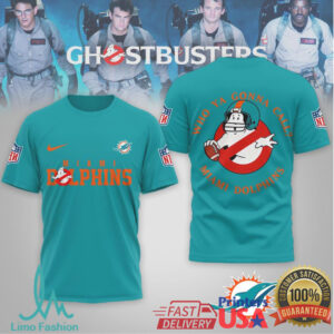 Miami Dolphins Official NFL Ghostbusters 3D Shirt