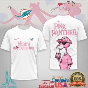 Miami Dolphins Official NFL Pink Panther 3D Shirt Miami Dolphins Official NFL Pink Panther 3D Shirt