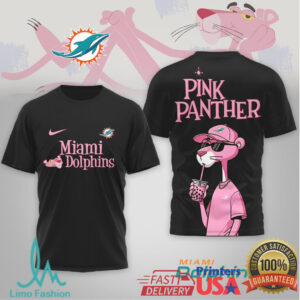 Miami Dolphins Official NFL Pink Panther 3D Shirt