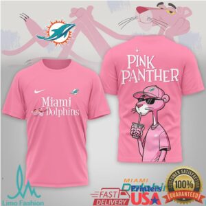 Miami Dolphins Official NFL Pink Panther 3D Shirt