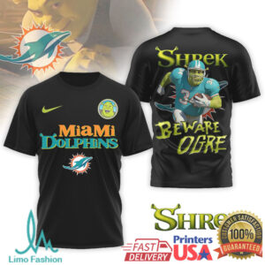 Miami Dolphins Official NFL Shrek 3D Shirt Miami Dolphins Official NFL Shrek 3D Shirt