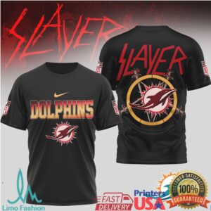 Miami Dolphins Official NFL Slayer 3D Shirt