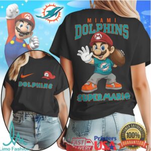Miami Dolphins Official NFL Super Mario Shirt Miami Dolphins Official NFL Super Mario Shirt
