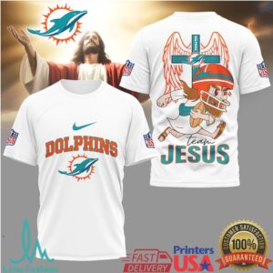 Miami Dolphins Official NFL Team Jesus 3D Shirt
