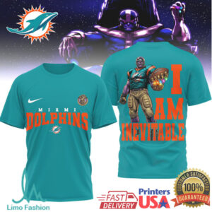 Miami Dolphins Official NFL Thanos 3D Shirt