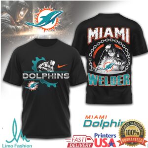 Miami Dolphins Official NFL Welder 3D Shirt