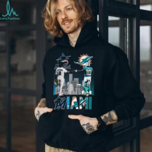 Miami Dolphins Tyreek Hill & Jean Segura Crossover Graphic T Shirt Miami Dolphins Tyreek Hill & Jean Segura Crossover Graphic T Shirt