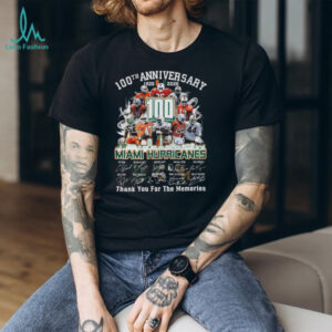 Miami Hurricanes 100th Anniversary Commemorative T Shirt