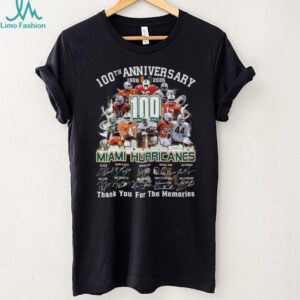 Miami Hurricanes 100th Anniversary Commemorative T Shirt