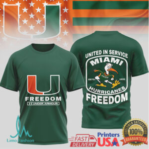 Miami Hurricanes Freedom Under Armour T shirt Miami Hurricanes Freedom Under Armour T shirt