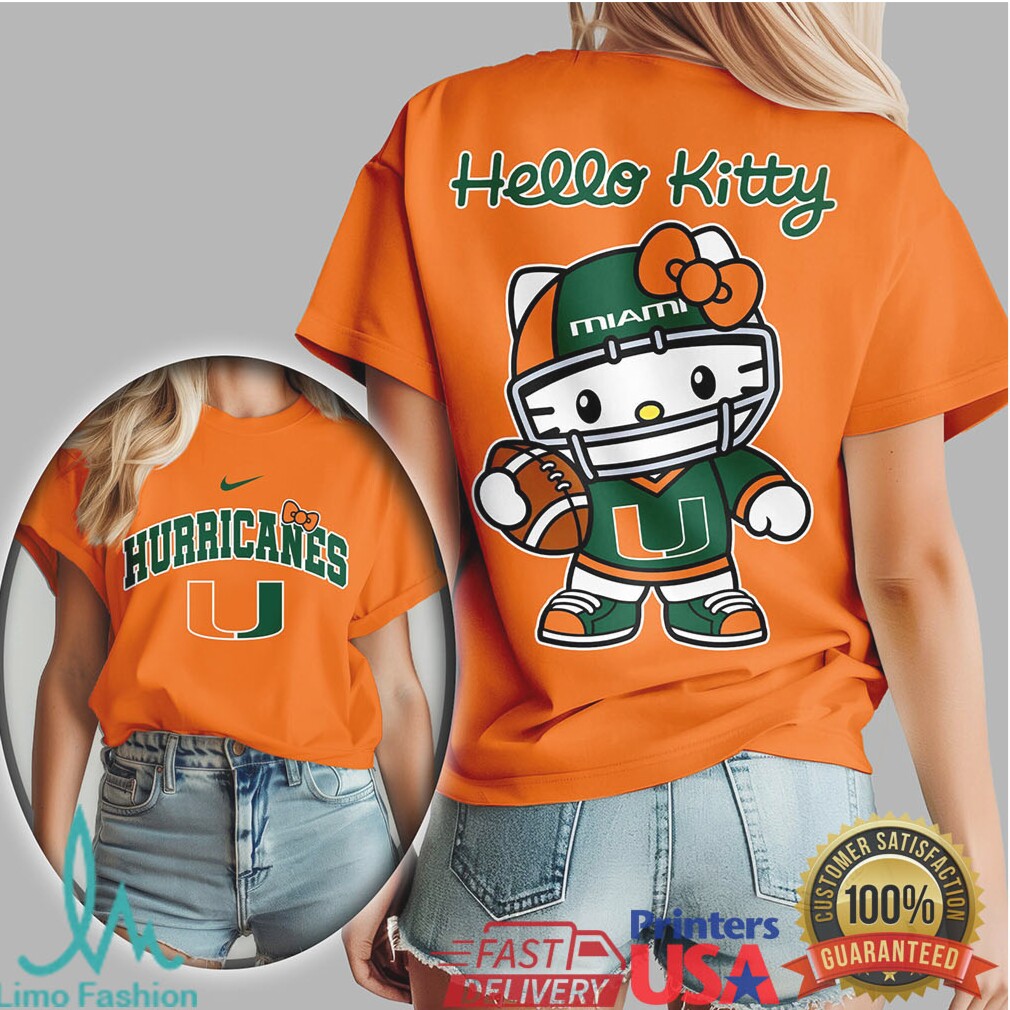 Miami Hurricanes Official NCAA Hello Kitty Women's Shirt first image