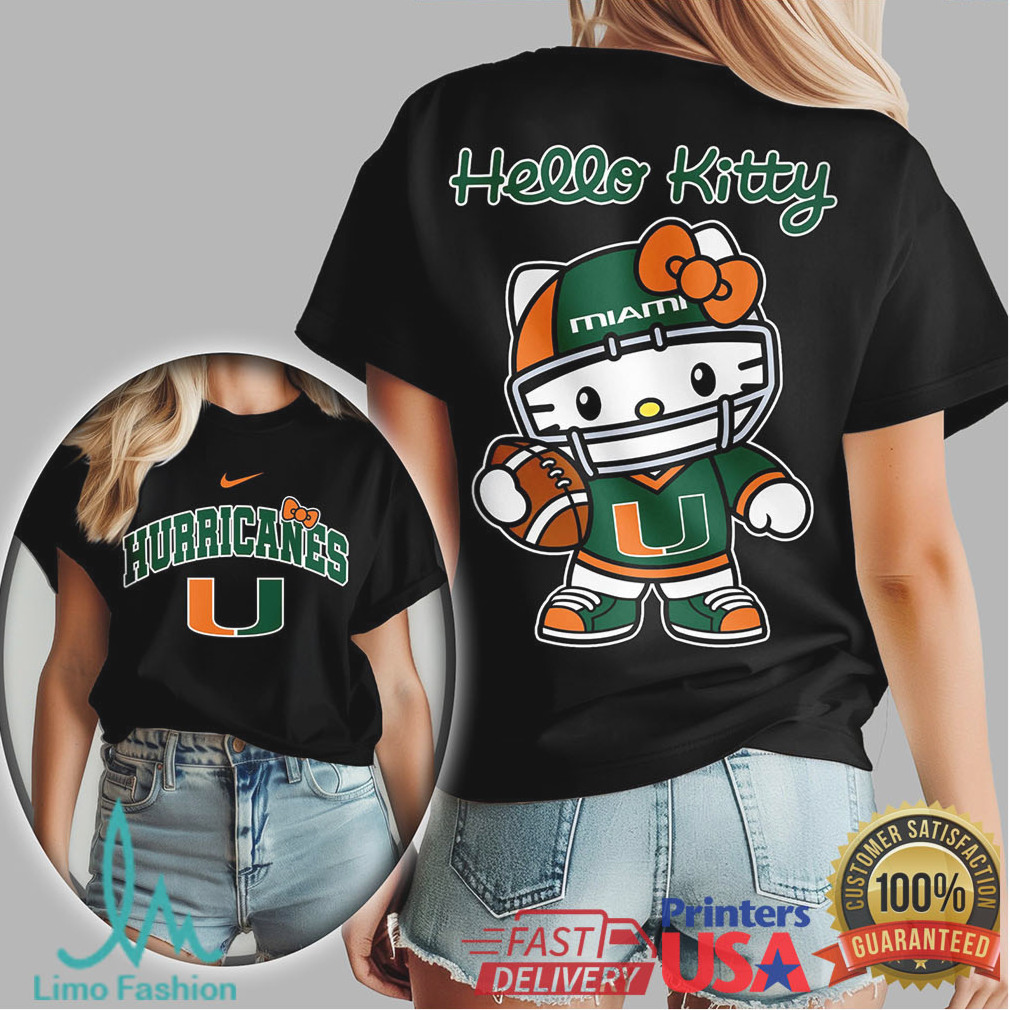 Miami Hurricanes Official NCAA Hello Kitty Women's Shirt second image