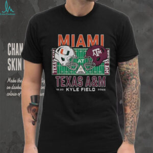 Miami Hurricanes Vs Texas A&M Aggies 2025 College Football Playoff Kyle Field Stadium December 20 shirt