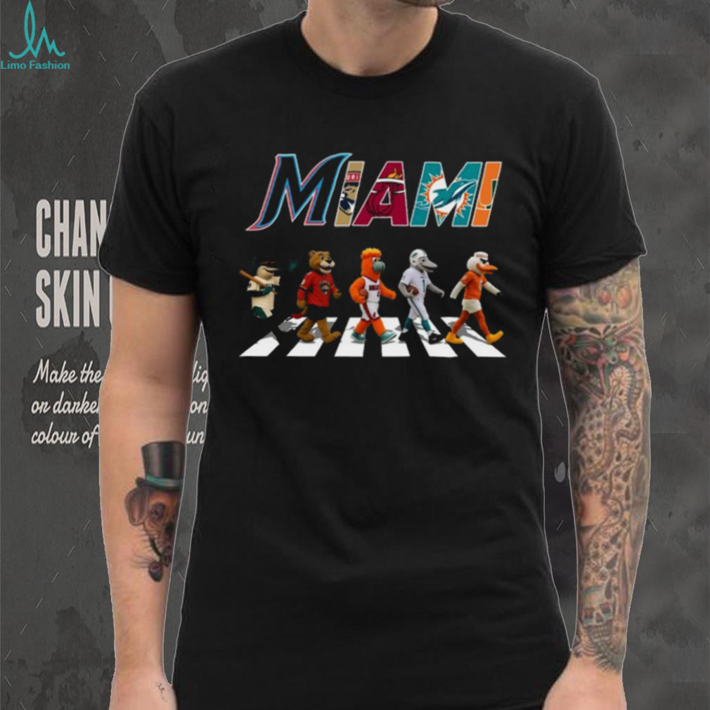 Miami Mascots Abbey Road Parody T Shirt Recovered Miami Mascots Abbey Road Parody T Shirt Recovered