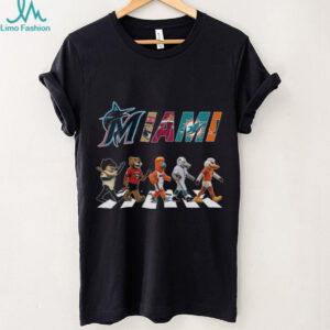 Miami Sports Mascots Abbey Road Crossover T Shirt