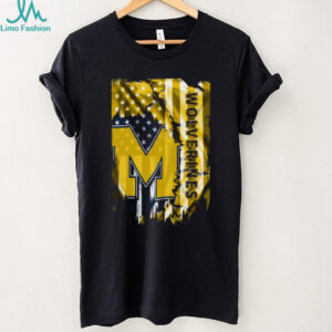 Michigan Wolverines Distressed American Flag T Shirt Michigan Wolverines Distressed American Flag T Shirt
