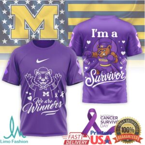 Michigan Wolverines I'm a Survivor Cancer Awareness T Shirt