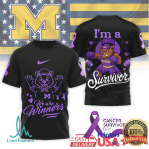 Michigan Wolverines I'm a Survivor Cancer Awareness T Shirt