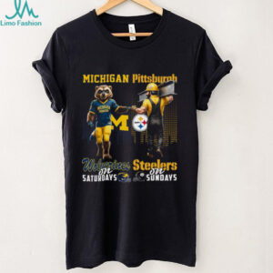 Michigan Wolverines & Pittsburgh Steelers Weekends T Shirt Michigan Wolverines & Pittsburgh Steelers Weekends T Shirt