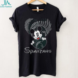 Mickey Loves MSU Spartans T Shirt