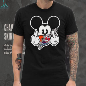 Mickey Mouse Gangster Middle Finger T Shirt