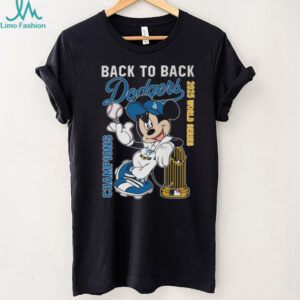 Mickey Mouse x LA Dodgers 2025 Back to Back World Series Champions T Shirt