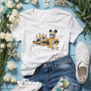 Mickey and Minnie pit crew McLaren Racing Disney Christmas all characters shirt