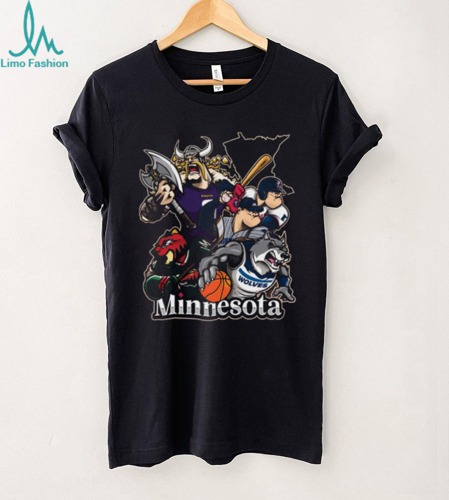 Minnesota All Team Mascot Mashup T Shirt Recovered Minnesota All Team Mascot Mashup T Shirt Recovered