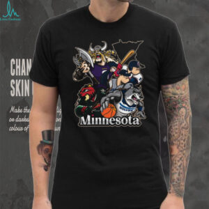 Minnesota All Team Mascot Mashup T Shirt Recovered