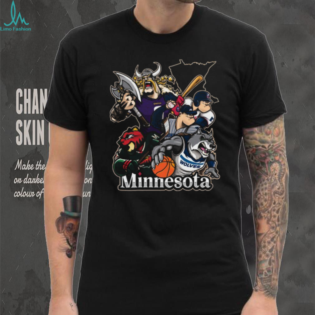 Minnesota All Team Mascot Mashup T Shirt Recovered Minnesota All Team Mascot Mashup T Shirt Recovered