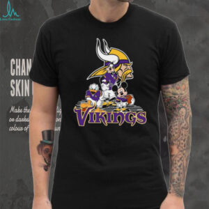 Minnesota Vikings Disney Characters Mickey Donald Goofy NFL T Shirt