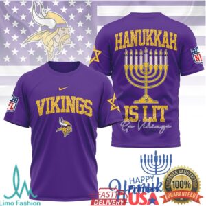 Minnesota Vikings Official NFL Happy Hanukkah 3D Shirt Minnesota Vikings Official NFL Happy Hanukkah 3D Shirt